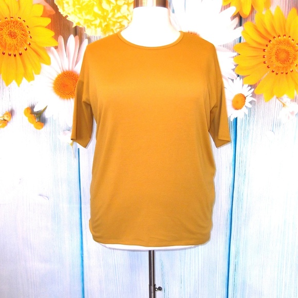 LuLaRoe Tops - LulaRoe Gold Irma Top Size Small